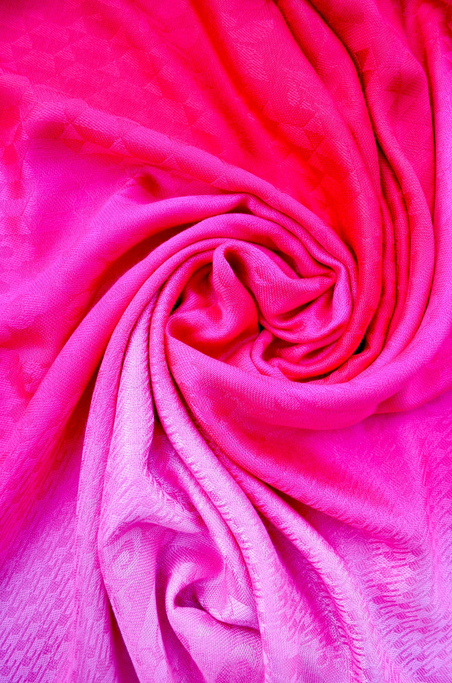 Blush Ember - Pink Gradient Jacquard Stole - Pinaachi