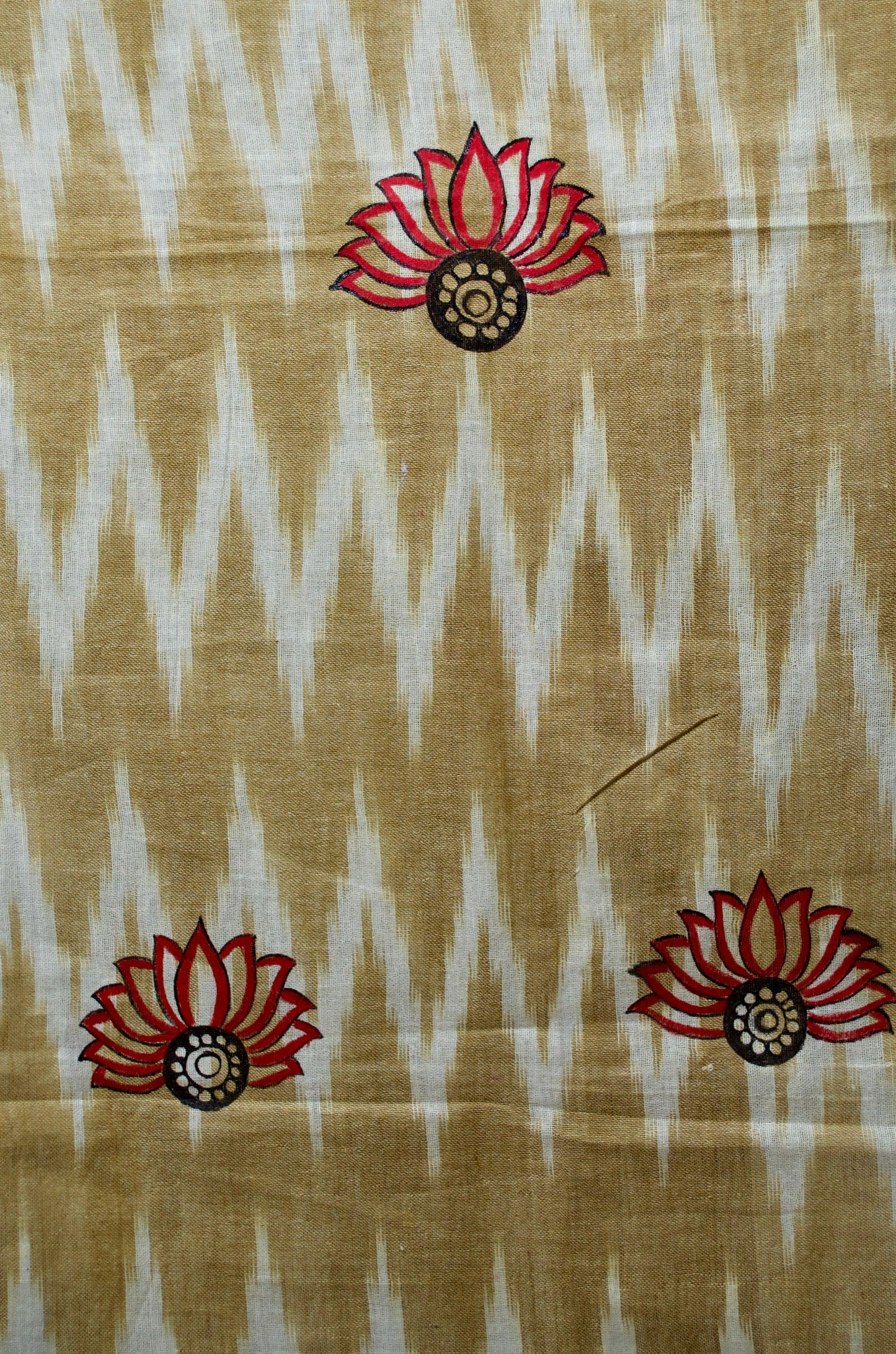 Madhubani Hand-Painted Dupatta - Handwoven Bhagalpuri Cotton with Ikkat Design - Multicolor - Pinaachi