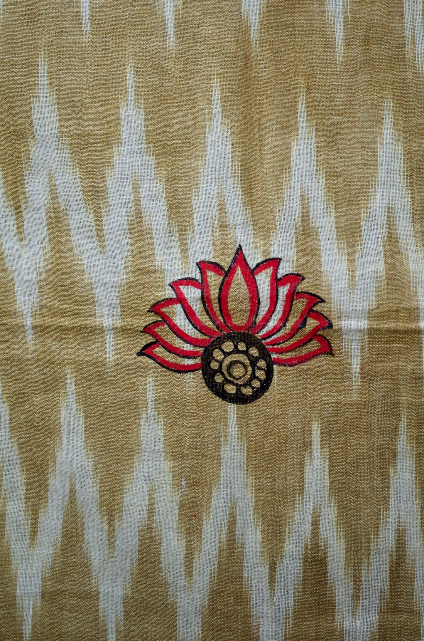 Madhubani Hand-Painted Dupatta - Handwoven Bhagalpuri Cotton with Ikkat Design - Multicolor - Pinaachi