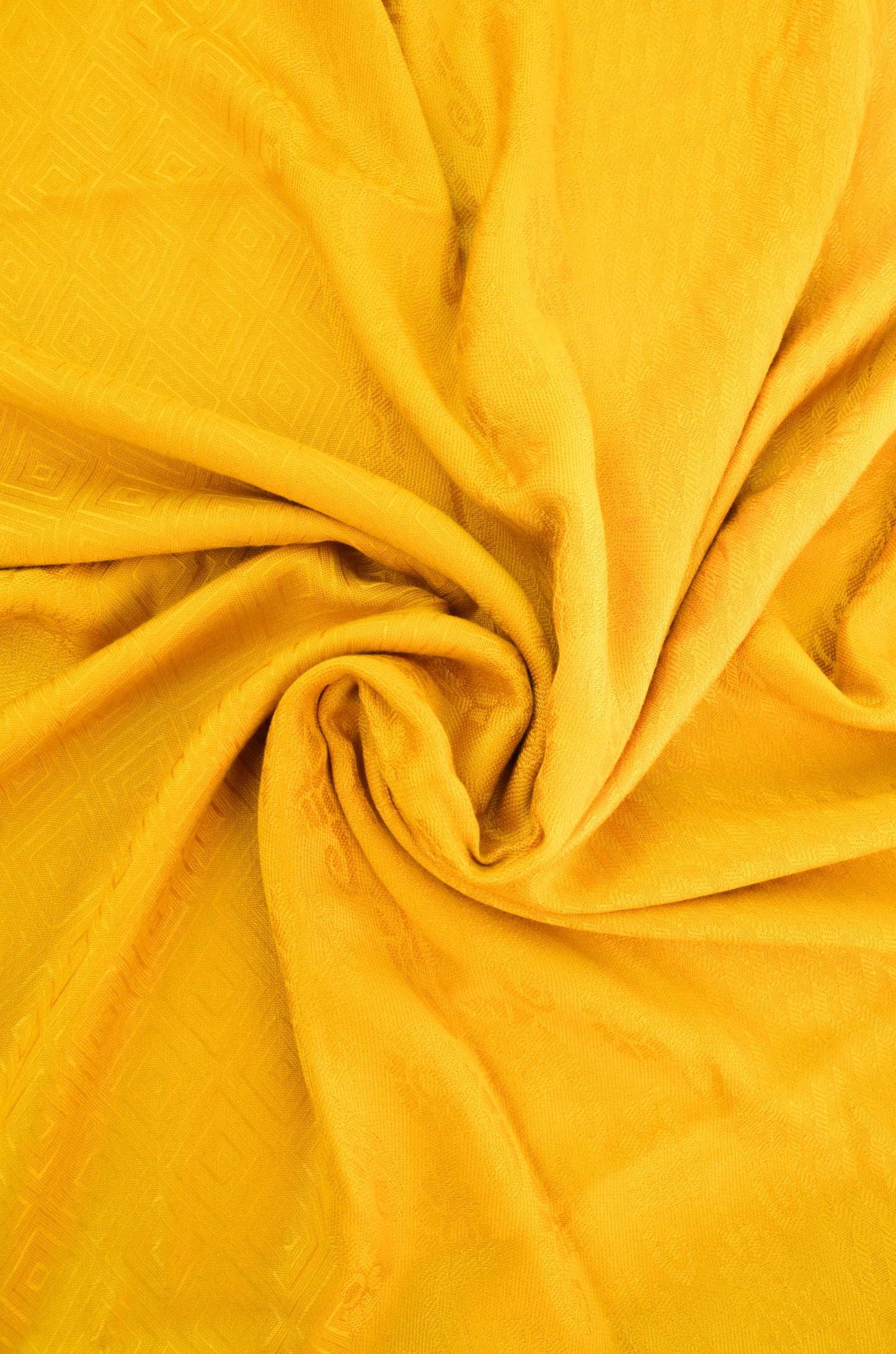Mustard yellow jacquard stole featuring a soft, textured fabric for stylish layering