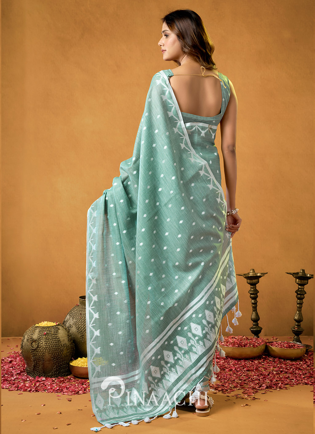 Pinaachi Rama Cotton Jamdani Saree