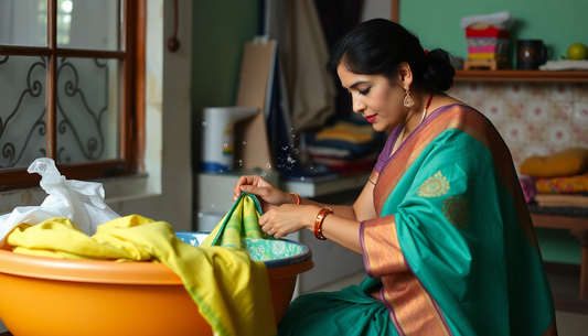 washing saree at home