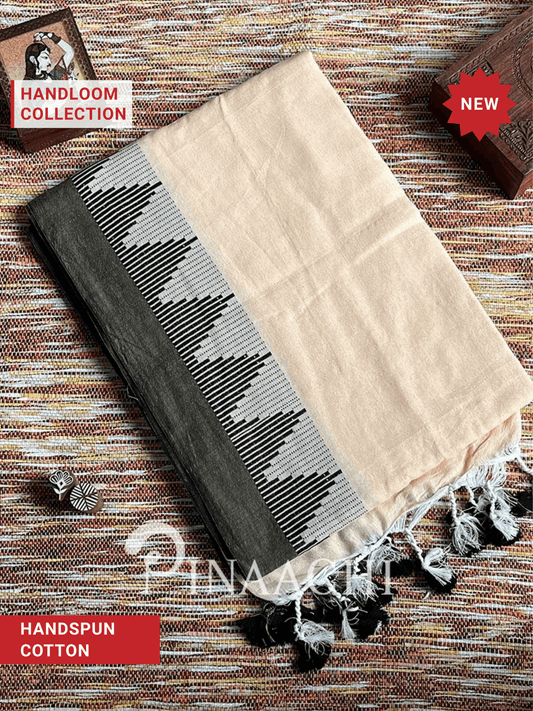 Pinaachi Vedika Handloom Ivory Cream Cotton Saree