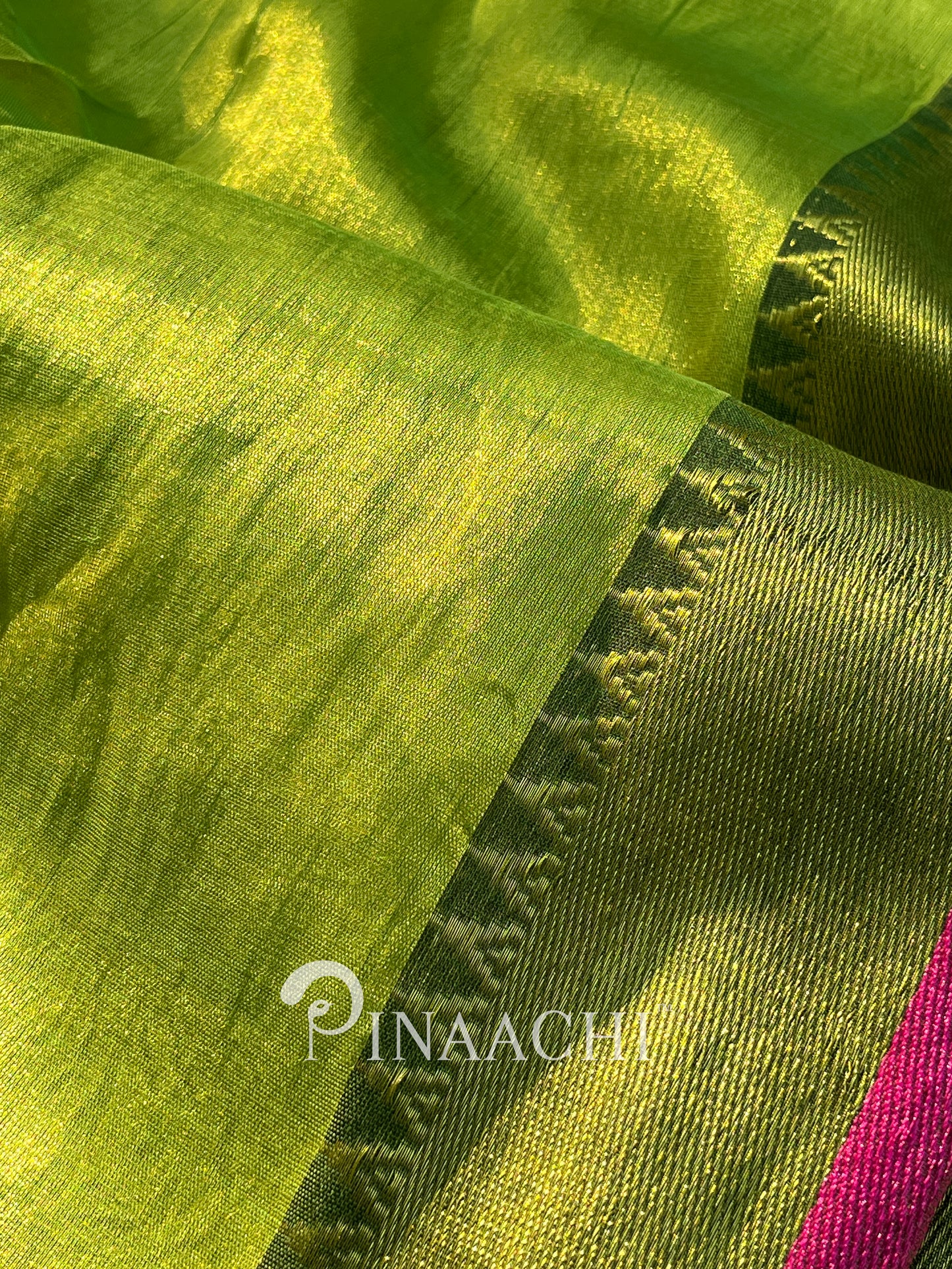 Pinaachi Handloom Parrot Tissue Silk Saree