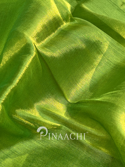 Pinaachi Handloom Parrot Tissue Silk Saree