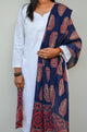 Neelpatra - Ajrakh Hand Block Printed Pure Cotton Dupatta
