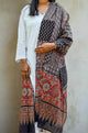 Anuranj - Black & Red Patch Work Cotton Silk Ajrakh Hand Block Printed Dupatta
