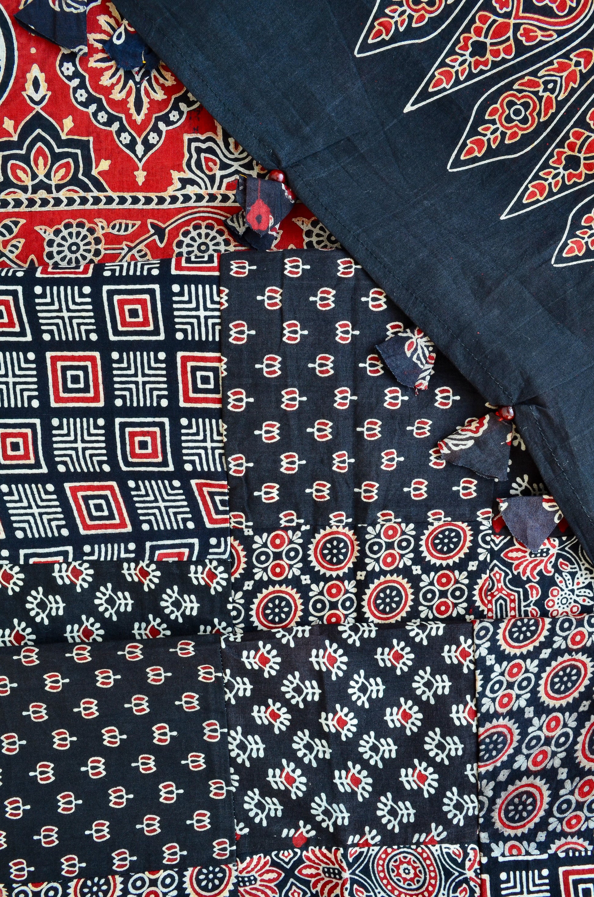 Ajrakh hand block printed dupatta featuring intricate patterns and vibrant colors for stylish outfits