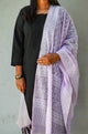 Lilac Whisper - Khari Print Handwoven Chanderi Silk Dupatta