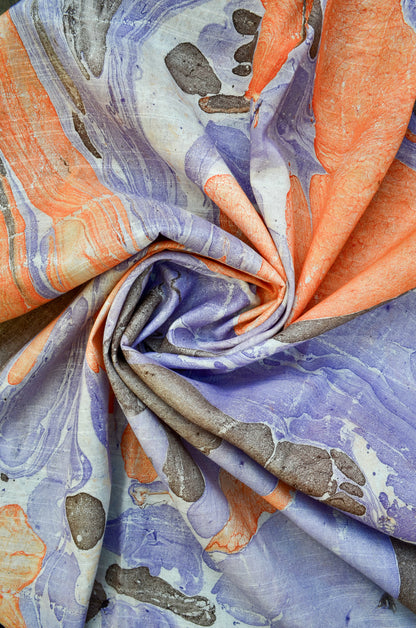 Beautiful marble printed cotton silk dupatta in vibrant colors, perfect for adding elegance to any outfit