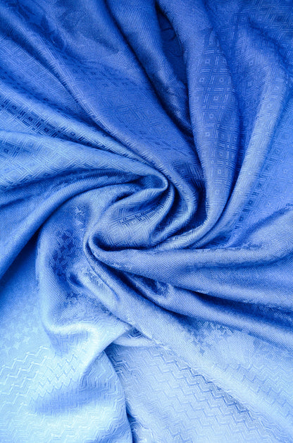 Pinaachi midnight blue jacquard stole featuring an elegant textured pattern for stylish layering