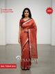Pinaachi Handloom Coral Blush Mul Tissue Saree