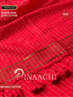Pinaachi Handloom Red Checked Mulmul Cotton Saree