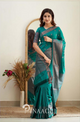 Pinaachi Rama Green Litchi Silk Saree