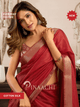 Pinaachi Sutra Red Cotton Silk Saree